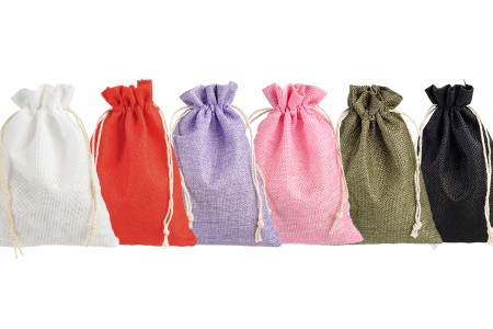 Lanene vrećice 125x175mm u više boja sa trakom - 50 kom-grupa_slika