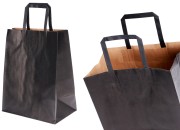 Papirna poklon kesa 240x140x300 mm u crnoj boji sa ručkom - 12 kom Papirna poklon kesa 240x140x300 mm u crnoj boji sa ručkom - 12 kom