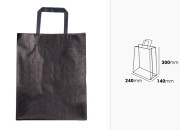 Papirna poklon kesa 240x140x300 mm u crnoj boji sa ručkom - 12 kom Papirna poklon kesa 240x140x300 mm u crnoj boji sa ručkom - 12 kom