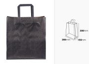 Papirna poklon kesa 280x150x300 mm u crnoj boji sa ručkom - 12 kom Papirna poklon kesa 280x150x300 mm u crnoj boji sa ručkom - 12 kom