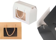 Papirna poklon kutija - koferče 200x110x155 mm sa ručkama i prozorom - 12 komada Papirna poklon kutija - koferče 200x110x155 mm sa ručkama i prozorom - 12 komada