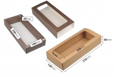 Kartonska kutija za pakovanje  270x120x50 mm na izvlačenje sa prozorom - 12 kom