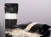 Aluminijumske DoyPack kesice sa zip zatvaranjem, prozorom i mogućnošću termo zatvaranja 100x30x145 mm – 100 kom