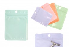 Plastične kesice 90x120 mm u više boja, sa zip zatvaranjem, providnom prednjom stranom i mogućnošću termo zatvaranja – 100 kom