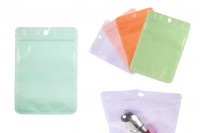 Plastične kesice 105x150 mm u više boja, sa zip zatvaranjem, providnom prednjom stranom i mogućnošću termo zatvaranja – 100 kom
