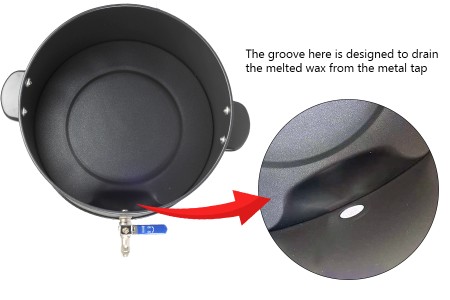 Mašina za topljenje voska 10L sa mogućnošću zagrevanja i metalnom slavinom-grupa_slika