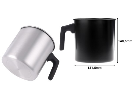 Aluminijumski bokal 1800mL u crnoj ili srebrnoj boji sa drškom-dimenzije_slike