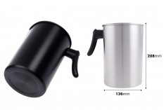 Aluminijumski bokal 3000mL u crnoj ili srebrnoj boji sa drškom