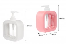 Plastična bočica 500mL sa pumpicom za kozmetiku ili proizvode za čišćenje, različitih boja