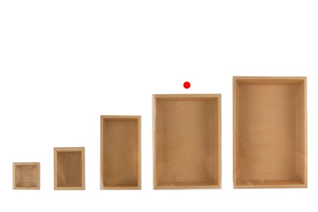 Kartonska kutija (300gsm) za pakovanje 250x60x180 mm na izvlačenje sa providnim spoljašnjim delom, bele ili kraft boje - 12 kom-grupa_slika