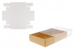 Kartonska kutija (300gsm) za pakovanje 300x60x200 mm na izvlačenje sa providnim spoljašnjim delom, bele ili kraft boje - 12 kom