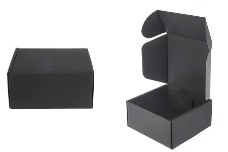 Crna kutija za pakovanje od kraft papira bez prozora 130x120x60 mm - 20 kom-1