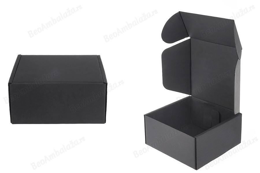Crna kutija za pakovanje od kraft papira bez prozora 130x120x60 mm - 20 kom-slika_proizvoda