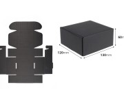 Crna kutija za pakovanje od kraft papira bez prozora 130x120x60 mm - 20 kom Crna kutija za pakovanje od kraft papira bez prozora 130x120x60 mm - 20 kom