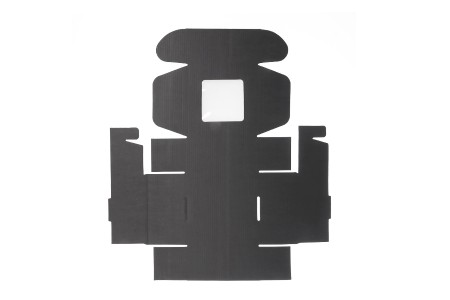 Crna kutija za pakovanje od kraft papira sa prozorom 130x120x60 mm - 20 kom-5