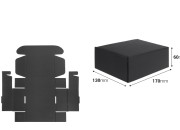 Crna kutija za pakovanje od kraft papira bez prozora 170x130x60 mm - 20 kom Crna kutija za pakovanje od kraft papira bez prozora 170x130x60 mm - 20 kom