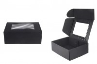 Crna kutija za pakovanje od kraft papira sa prozorom 170x130x60 mm - 20 kom