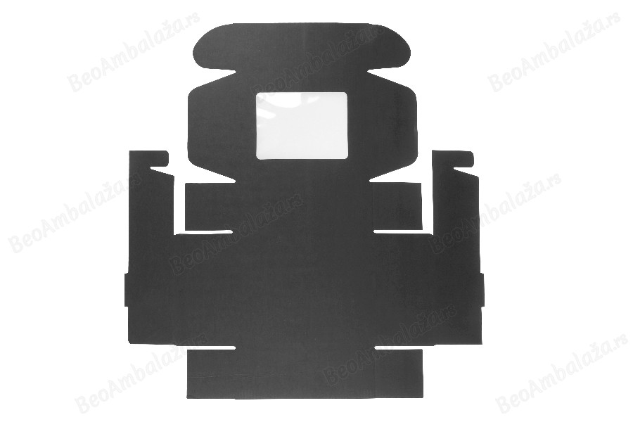Crna kutija za pakovanje od kraft papira sa prozorom 170x130x60 mm - 20 kom-grupa_slika