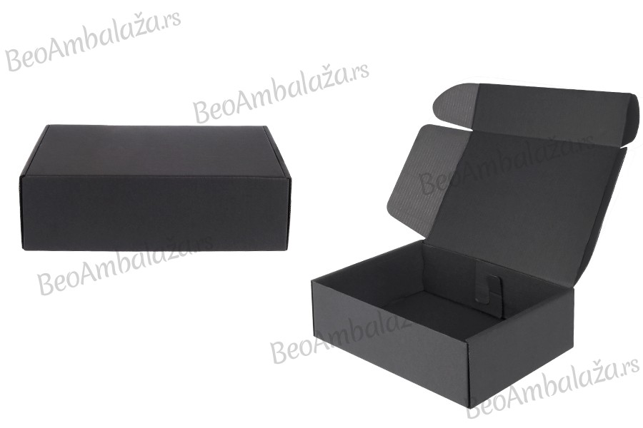 Crna kutija za pakovanje od kraft papira bez prozora 240x180x70 mm - 20 kom
