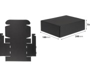 Crna kutija za pakovanje od kraft papira bez prozora 240x180x70 mm - 20 kom Crna kutija za pakovanje od kraft papira bez prozora 240x180x70 mm - 20 kom