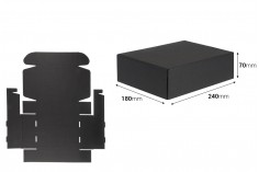 Crna kutija za pakovanje od kraft papira bez prozora 240x180x70 mm - 20 kom