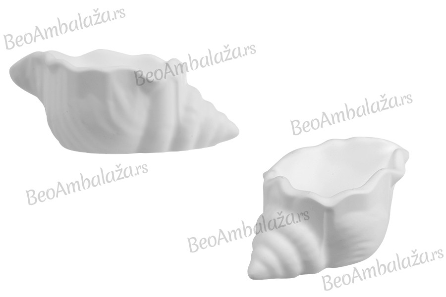 Gipsana dekorativna školjka 110x40 mm za sveću
