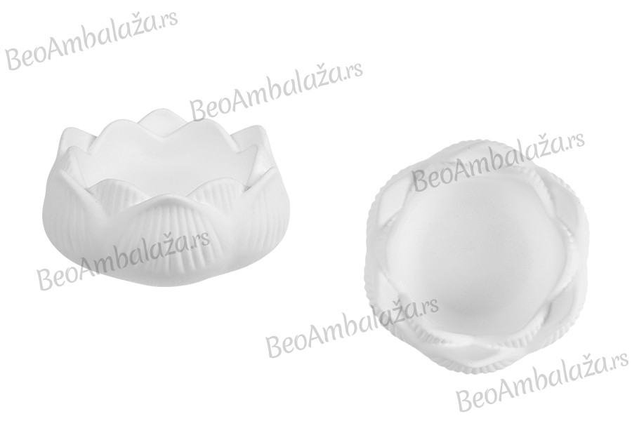 Gipsani dekorativni cvet 82x40 mm za sveću