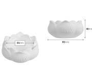 Gipsani dekorativni cvet 82x40 mm za sveću