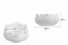 Gipsani dekorativni cvet 82x40 mm za sveću