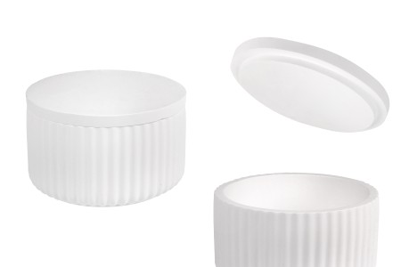 Gipsana posuda 103x60 mm sa poklopcem za sveću-1