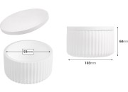 Gipsana posuda 103x60 mm sa poklopcem za sveću