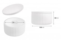 Gipsana posuda 103x60 mm sa poklopcem za sveću