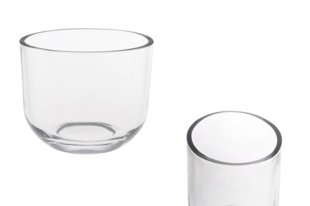 Staklena providna dekorativna posuda 125x103 mm za sveću-1
