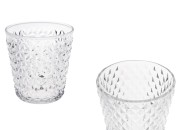 Staklena providna dekorativna posuda - čaša 108/76x115 mm za sveću Staklena providna dekorativna posuda - čaša 108/76x115 mm za sveću