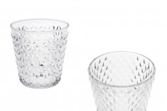 Staklena providna dekorativna posuda - čaša 108/76x115 mm za sveću