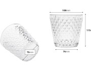 Staklena providna dekorativna posuda - čaša 108/76x115 mm za sveću Staklena providna dekorativna posuda - čaša 108/76x115 mm za sveću