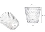 Staklena providna dekorativna posuda - čaša 100/72x97 mm za sveću