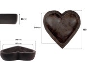 Drvena dekorativna posuda 185x45 mm u obliku srca Drvena dekorativna posuda 185x45 mm u obliku srca