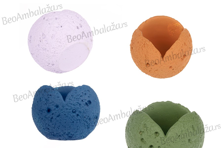 Cementna dekorativna posuda za sveće 87,5x70 mm u raznim bojama