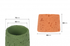 Cementna dekorativna posuda za sveće 80x60 mm u raznim bojama