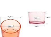 Staklena cilindrična posuda 70x50 mm u raznim bojama Staklena cilindrična posuda 70x50 mm u raznim bojama