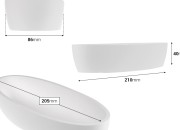 Gipsana dekorativna posuda 210x86x40 mm Gipsana dekorativna posuda 210x86x40 mm