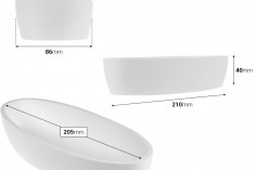 Gipsana dekorativna posuda 210x86x40 mm