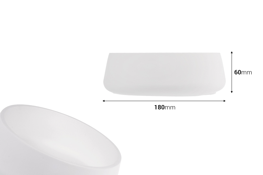 Gipsana dekorativna posuda 180x60 mm
