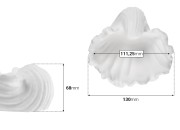 Gipsana dekorativna posuda u obliku školjke 130x68 mm za sveću