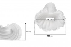 Gipsana dekorativna posuda u obliku školjke 130x68 mm za sveću