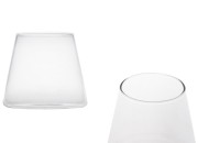 Staklena konusna dekorativna posuda 90x80 mm za sveću Staklena konusna dekorativna posuda 90x80 mm za sveću