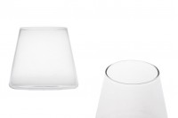 Staklena konusna dekorativna posuda 90x80 mm za sveću