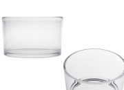 Staklena dekorativna posuda 130x80 mm za sveću