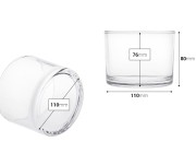 Staklena cilindrična posuda 520 mL (110x80 mm)